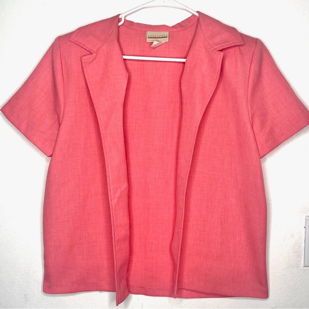 Pink Short Sleeve Blazer